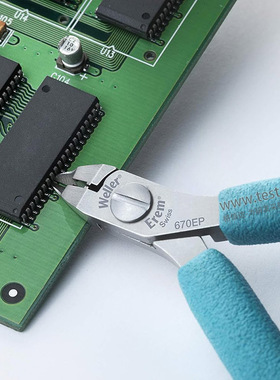 瑞士WellerErem 670EP尖口钳0.25mm微型封装触点剪切670EPF更尖细
