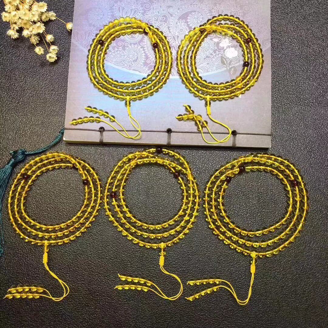 波罗的海天然琥珀金珀108颗佛珠 多圈手链 项链