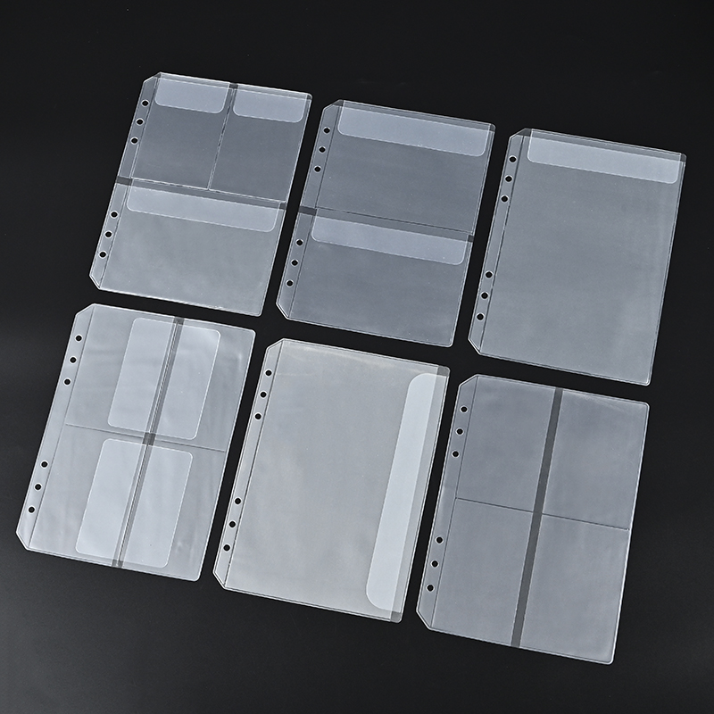 PVC全系列活页收纳袋A4A5B5A6加厚塑料防水拉链袋票据卡片保护袋