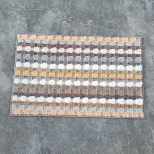 外贸出口复古条纹波点格子吸水防滑地垫浴室垫子卫生间脚垫