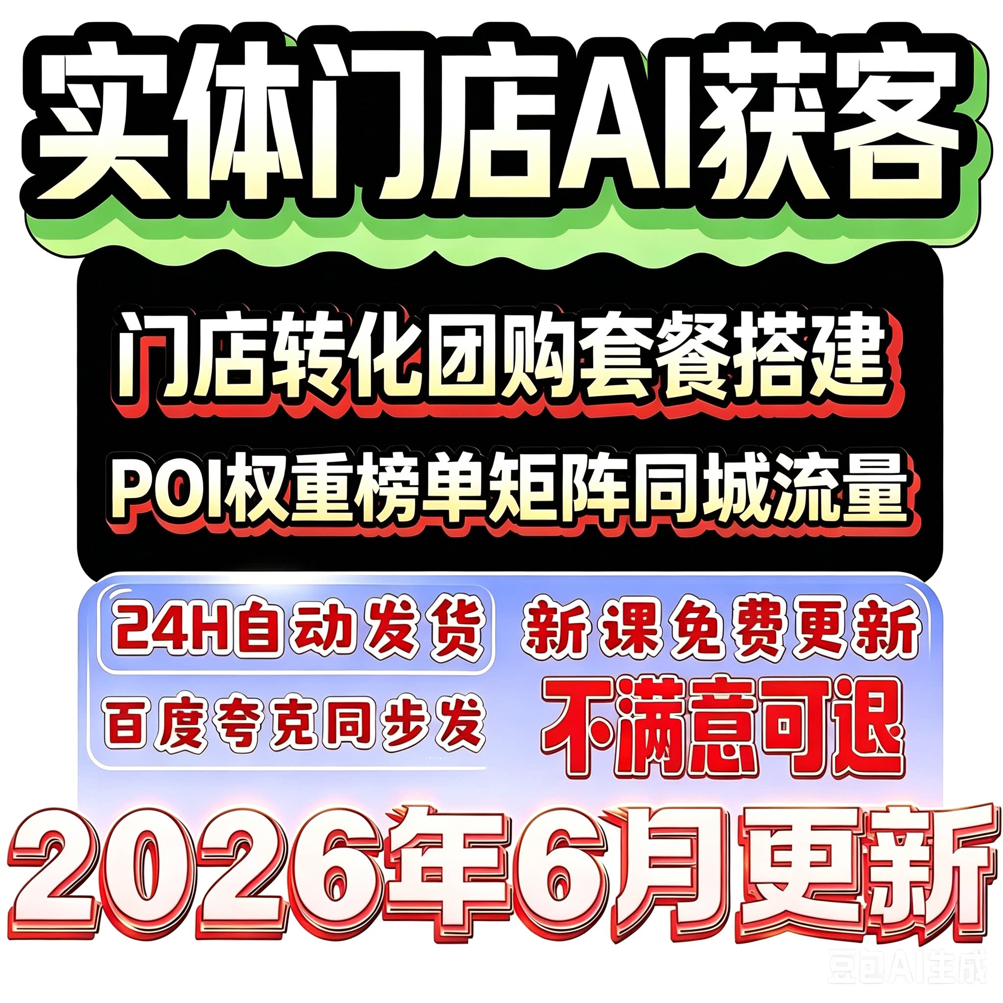 实体门店全域运营同城号团购POI引流拓客短视频直播探店实操方案