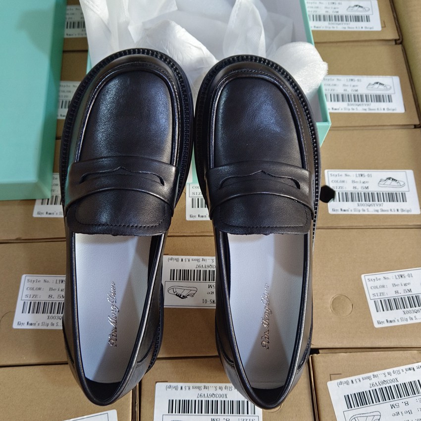 超值真羊皮鞋浅口平底单鞋乐福鞋