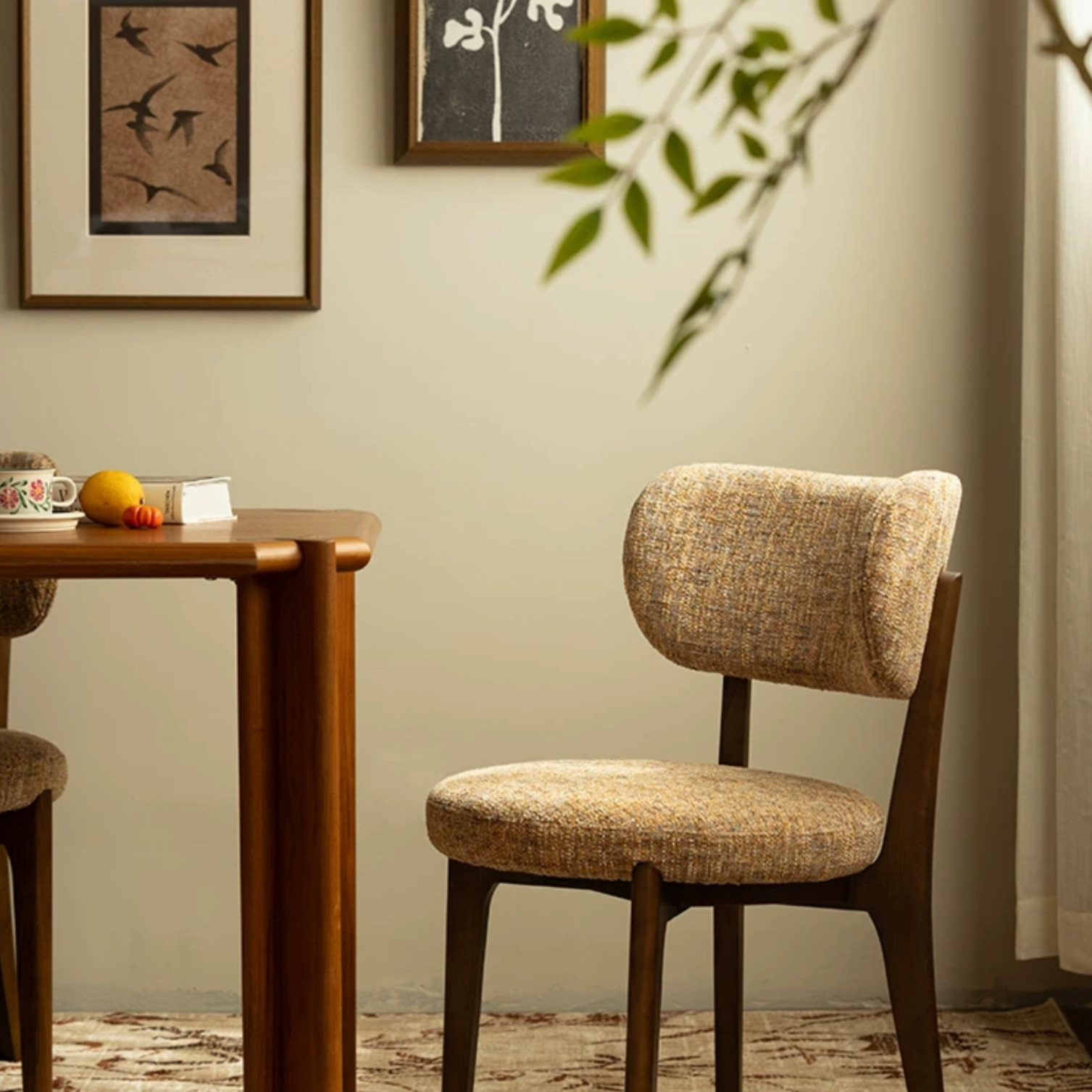 乐家家具lily椅法式复古奶油风高级不带扶手餐椅客厅单椅轻奢欧式