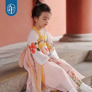 年衣童装灯会初上汉服女童春秋款超仙古装襦裙唐装儿童表演演出服