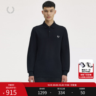 宽松长袖 FRED 2025秋冬新款 休闲POLO衫 麦穗刺绣M6006 PERRY男士
