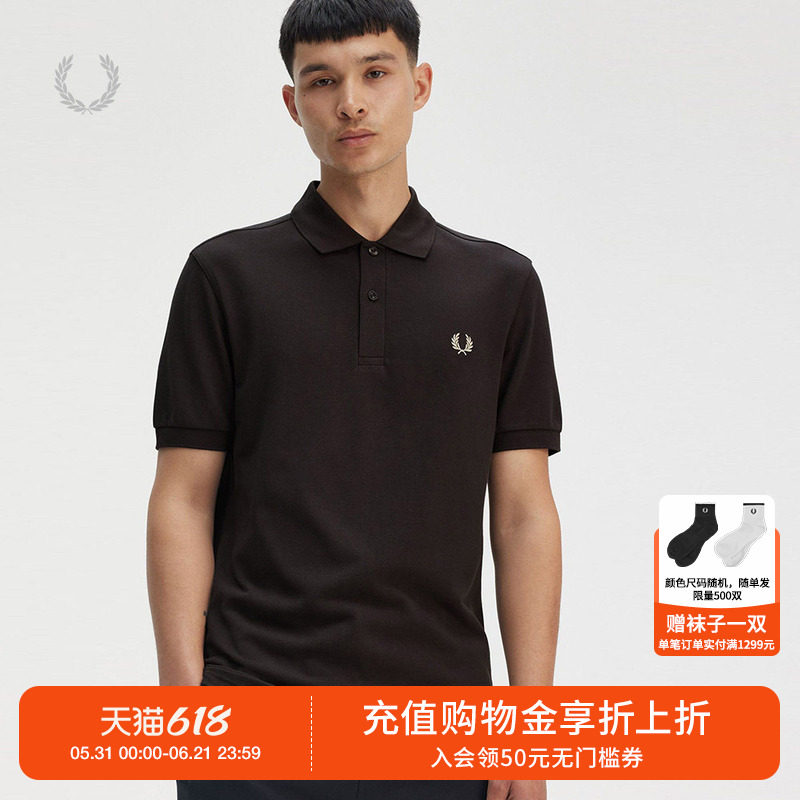 FRED PERRY男装多色短袖polo衫2026夏季新款基础款纯色上衣M6000
