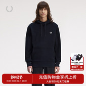 休闲卫衣2025冬季 FRED PERRY男士 连帽抽绳套头麦穗刺绣上衣M1758