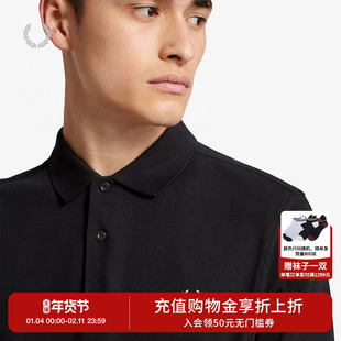 FRED PERRY男士POLO衫2025冬季休闲麦穗刺绣重磅短袖多彩T恤M6000