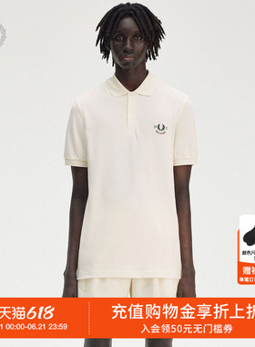 FRED PERRY男士休闲POLO衫夏季翻领字母麦穗刺绣短袖潮M9834