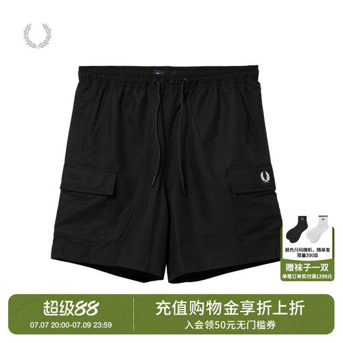 FREDPERRY宽松工装短裤潮流简约