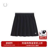 英伦休闲麦穗刺绣时尚 FRED PERRY女士半身裙2025冬季 百褶裙E1105