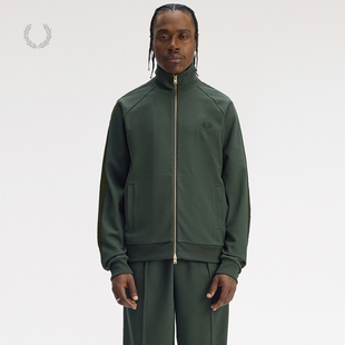 新款 休闲夹克2025冬季 商务拉链麦穗刺绣外套J1334 PERRY男士 FRED