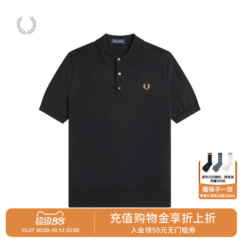 FREDPERRYpolo领短袖针织衫