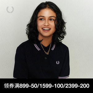 FRED PERRY女士POLO衫2024春季新款休闲麦穗刺绣纯棉短袖T恤G3600