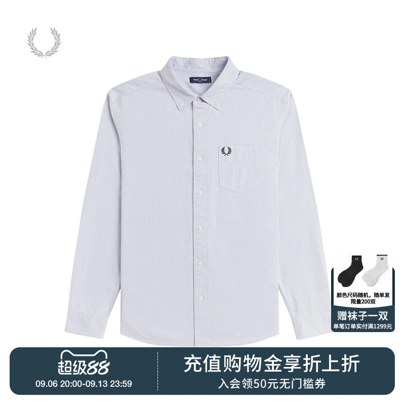 FREDPERRY纯色衬衫时尚英伦风图片