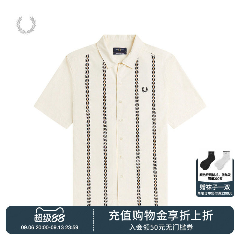 FREDPERRY宽松短袖衬衫图片