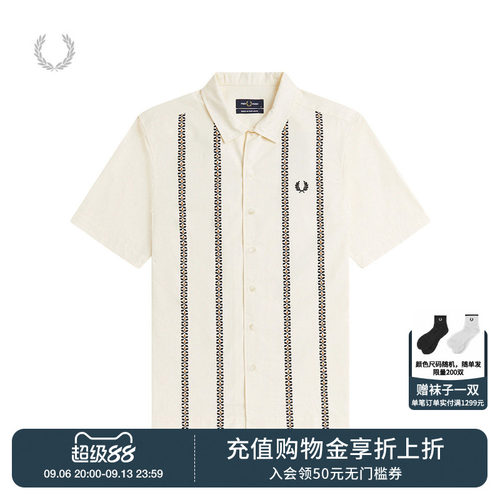 FREDPERRY宽松短袖衬衫