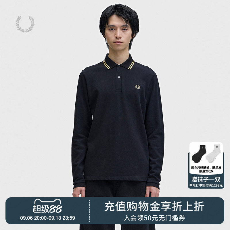 FREDPERRY长袖polo衫简约日常图片