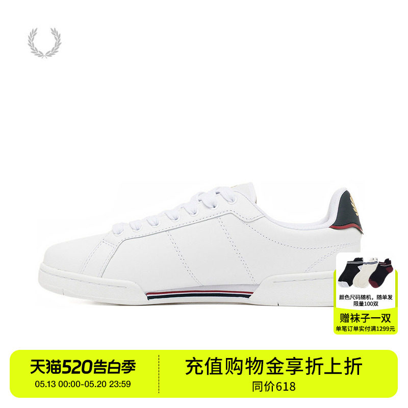 FRED PERRY男款系带运动鞋2026夏季新款时尚英伦风休闲鞋平底鞋