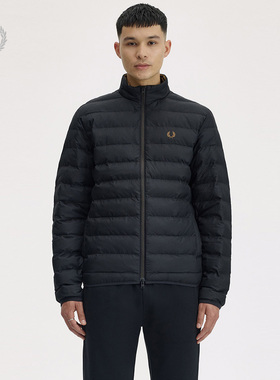 FRED PERRY男士休闲夹克2025冬季新款立领宽松麦穗刺绣外套J4564