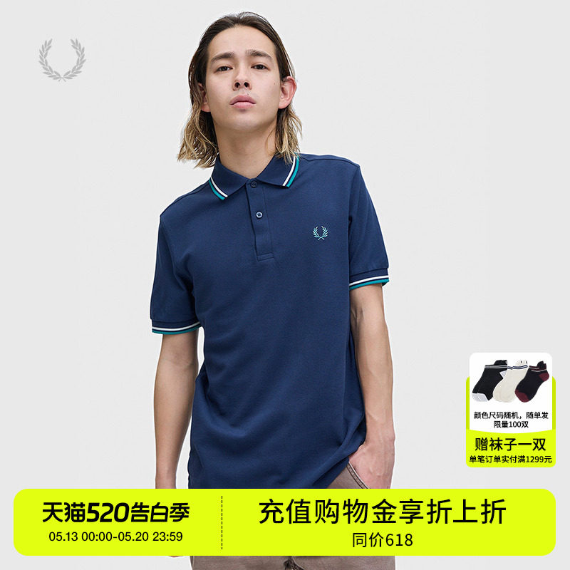 FRED PERRY男装多色短袖polo衫2026夏季新款休闲风翻领上衣M3600