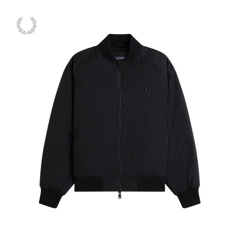 FRED PERRY男装纯色棒球服夹克2026冬季新款时尚型男拉链棉服外套