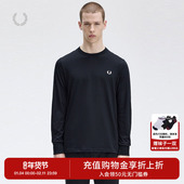 FRED 潮M4621 圆领套头logo串标麦穗长袖 PERRY男士 休闲T恤2025冬季