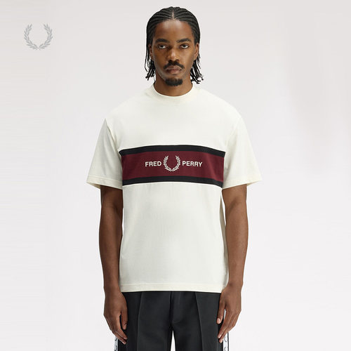 FREDPERRY拼色短袖T恤休闲时尚