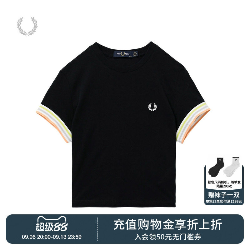 FREDPERRY合身短袖T恤时尚活力图片