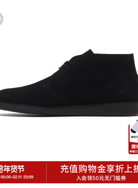 FRED PERRY男士休闲鞋2025冬季新款麦穗刺绣商务系带鞋子B9352