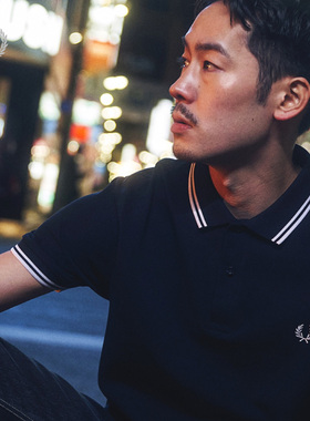 FRED PERRY男士POLO衫2025冬季短袖休闲重磅麦穗刺绣多彩T恤M3600