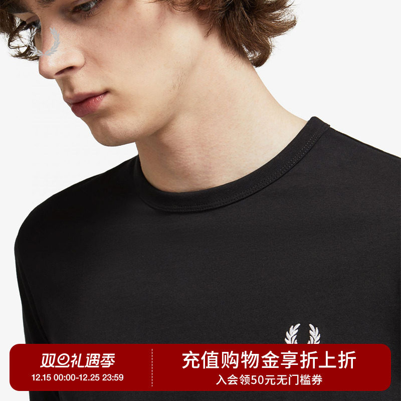 FREDPERRY短袖夏季休闲麦穗刺绣