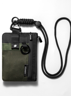 新款户外零钱包RFID防盗刷卡包多功能银行卡证件包防水挂脖钥匙包