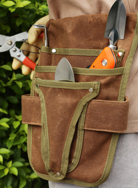 美式园林修剪携行包五金收纳包多功能园艺工具包耐磨木匠工具腰包