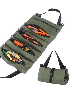 WESSLECO电工木工专用工具包帆布耐磨多功能维修便携五金工具包