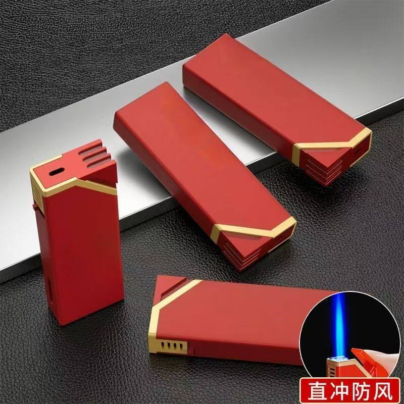 新款防风打火机金属磨砂直冲可充气打火机广告定制批发订做印字