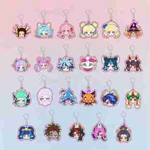 英雄联盟卡通小头像亚克力钥匙扣悠米拉克丝霞辛德拉可爱包包挂件