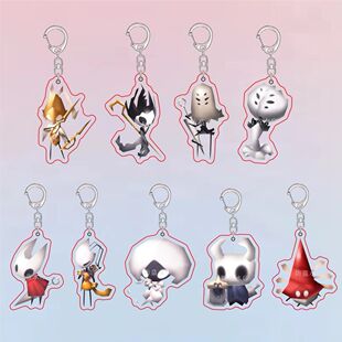 空洞骑士丝之歌方块系列双面亚克力钥匙扣装饰学生背包挂件小礼物