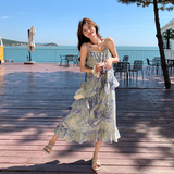 海边度假风掉嗲连衣裙#8808P110控168，女装连衣裙，2C111