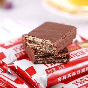 北京特产百年义利威化代可可巧克力味饼干休闲零食回忆美食正品