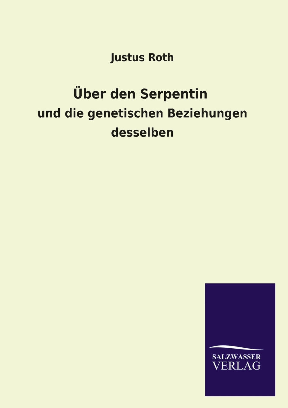 预售按需印刷Uber Den Serpentin德语ger