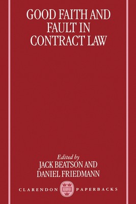 【预售 按需印刷】Good Faith and Fault in Contract Law