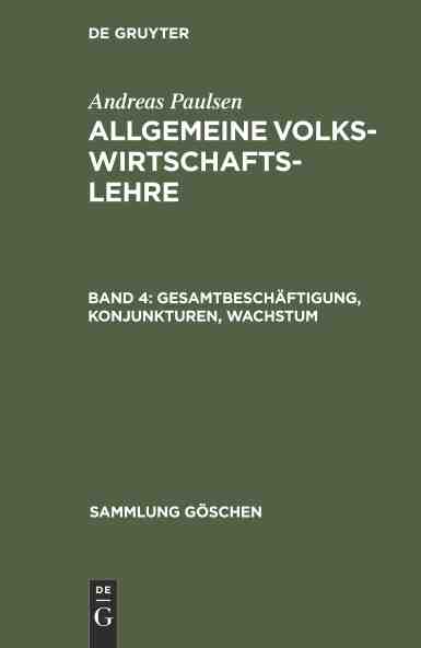 预售 按需印刷 Gesamtbesch?ftigung  Konjunkturen  Wachstum 书籍/杂志/报纸 经济管理类原版书 原图主图