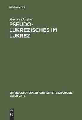 预售 按需印刷 Pseudo Lukrezisches im Lukrez