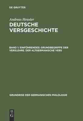 预售 按需印刷 Einführendes: Grundbegriffe der Verslehre. Der altgermanische Vers