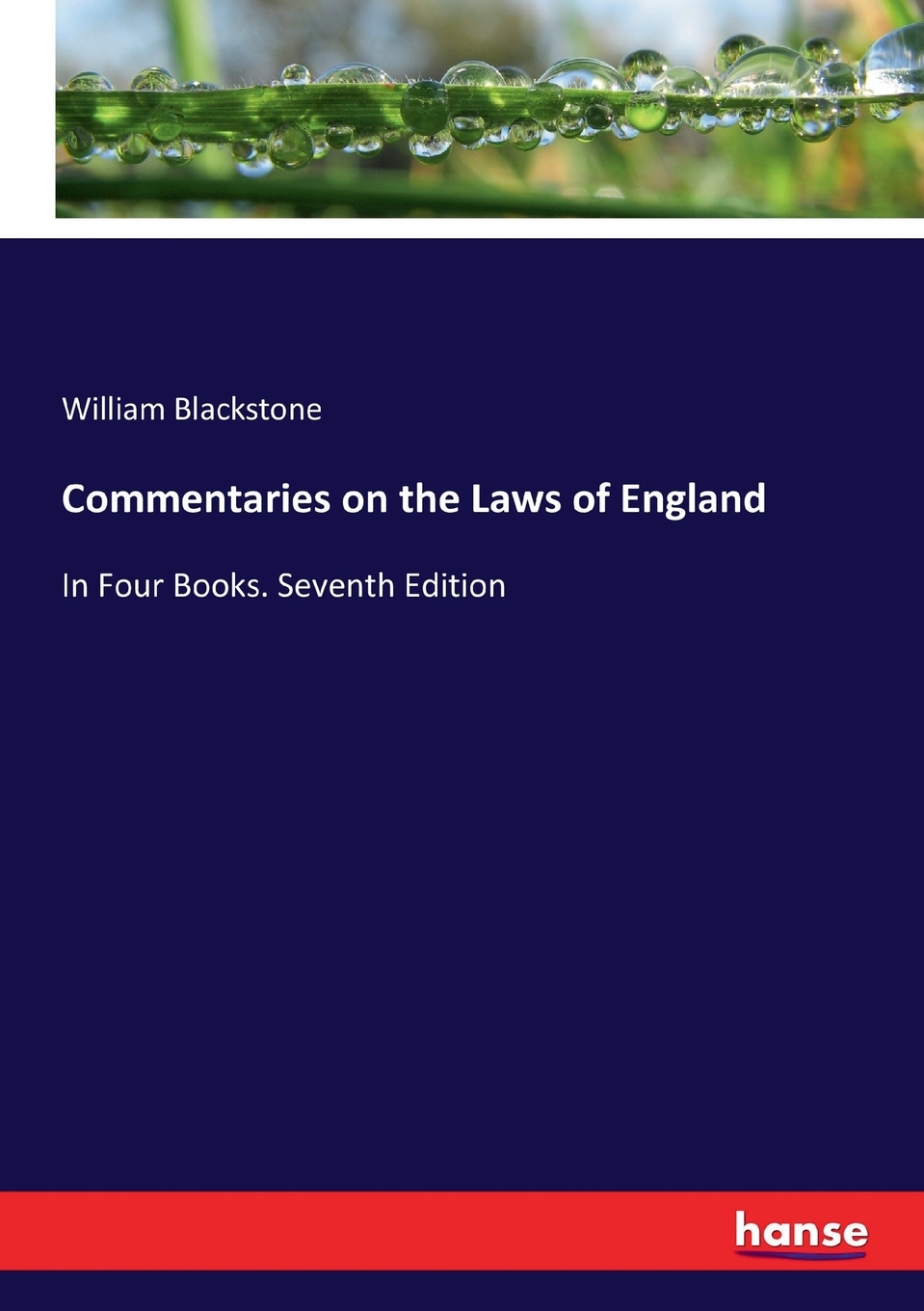 【预售按需印刷】Commentaries on the Laws of England