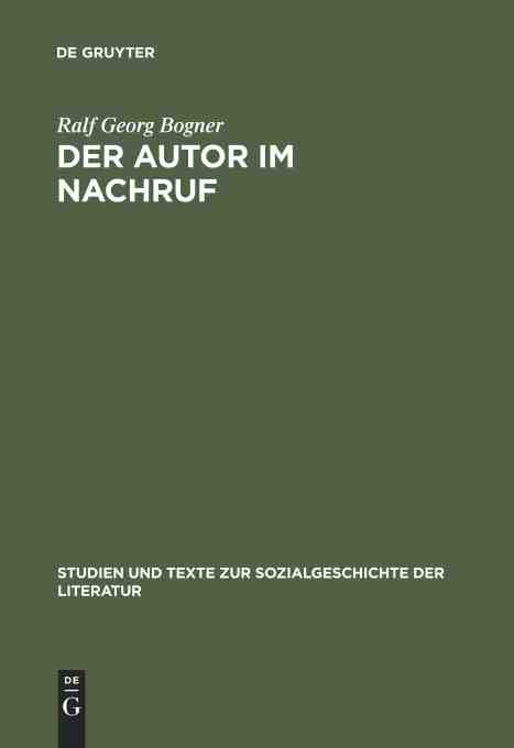 预售按需印刷 Der Autor im Nachruf