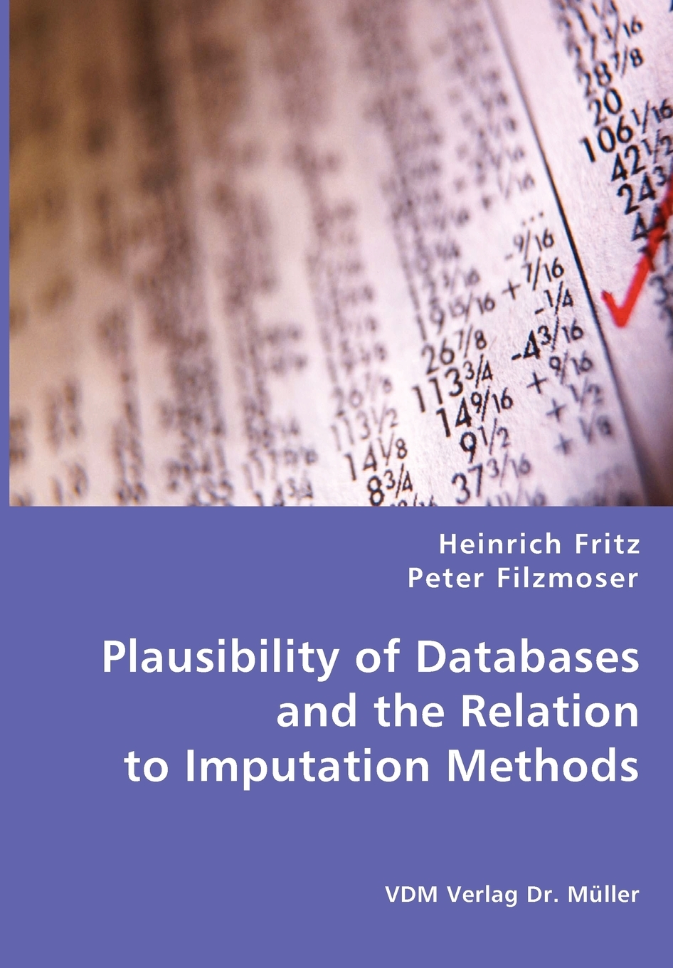 预售 按需印刷Plausibility of Databases and the Relation to Imputation Methods