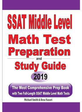 预售 按需印刷SSAT Middle Level Math Test Preparation and Study Guide