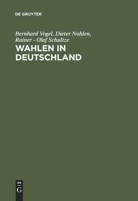 预售 按需印刷 Wahlen in Deutschland 书籍/杂志/报纸 人文社科类原版书 原图主图